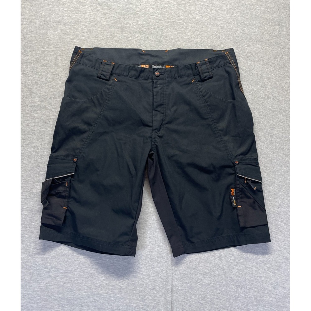 Timberland PRO Interax Cargo Shorts Mens 40 Black Hiking Outdoor Workwear